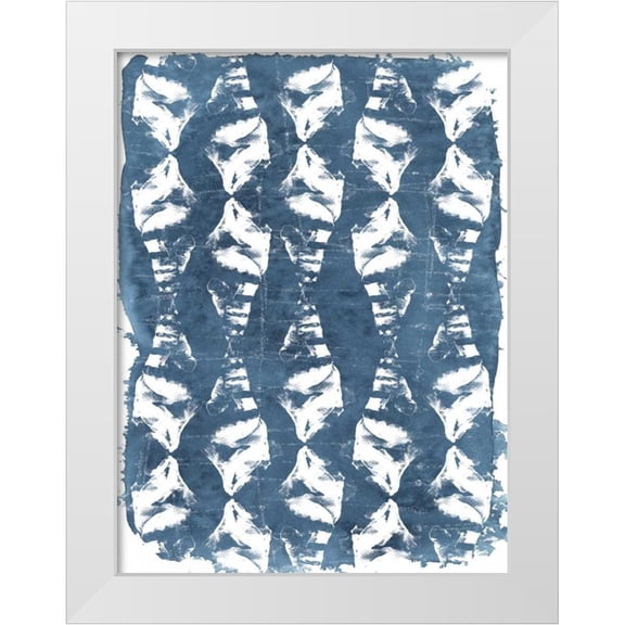 Vess, June Erica 12x14 White Modern Wood Framed Museum Art Print Titled - Batik Shell Patterns IV