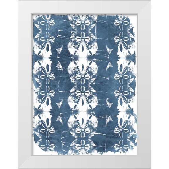 Vess, June Erica 12x14 White Modern Wood Framed Museum Art Print Titled - Batik Shell Patterns I
