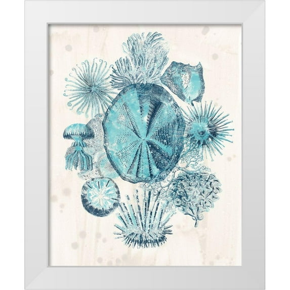 Vess, June Erica 12x14 White Modern Wood Framed Museum Art Print Titled - Coastal Melange IV