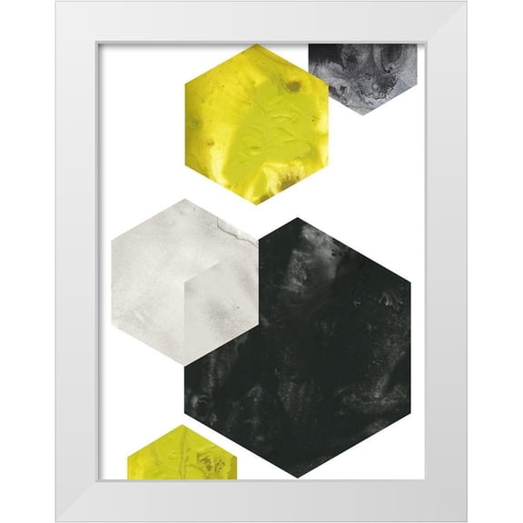 Vess, June Erica 12x14 White Modern Wood Framed Museum Art Print Titled - Geo Mobile IV
