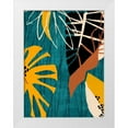 thumbnail image 1 of Vess, June Erica 12x14 White Modern Wood Framed Museum Art Print Titled - Graphic Blue Lagoon II, 1 of 4