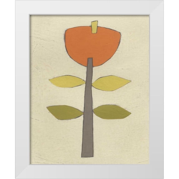 Vess, June Erica 12x14 White Modern Wood Framed Museum Art Print Titled - Simple Stems V
