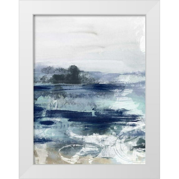 Vess, June Erica 12x14 White Modern Wood Framed Museum Art Print Titled - Tidal Motion II