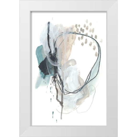 Vess, June Erica 13x18 White Modern Wood Framed Museum Art Print Titled - Force Reaction I
