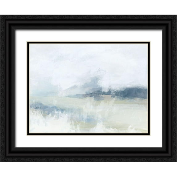 Vess, June Erica 14x12 Black Ornate Wood Framed with Double Matting Museum Art Print Titled - Breezy Vista I