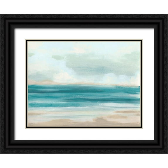 Vess, June Erica 14x12 Black Ornate Wood Framed with Double Matting Museum Art Print Titled - Sand and Sky II