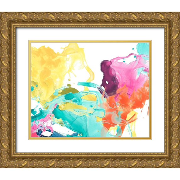 Vess, June Erica 14x12 Gold Ornate Wood Framed with Double Matting Museum Art Print Titled - Elemental Motion II