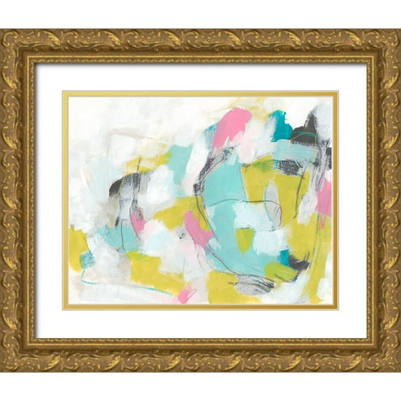Vess, June Erica 14x12 Gold Ornate Wood Framed with Double Matting Museum Art Print Titled - New Slang II