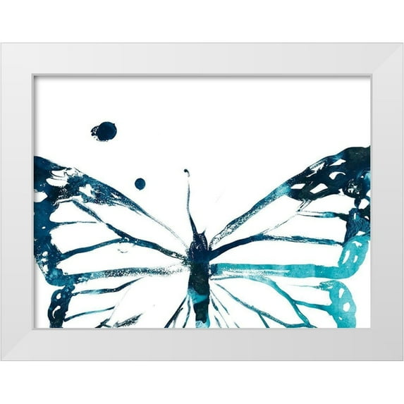 Vess, June Erica 14x12 White Modern Wood Framed Museum Art Print Titled - Butterfly Imprint III
