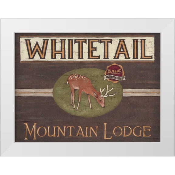 Vess, June Erica 14x12 White Modern Wood Framed Museum Art Print Titled - Lodge Sign VI