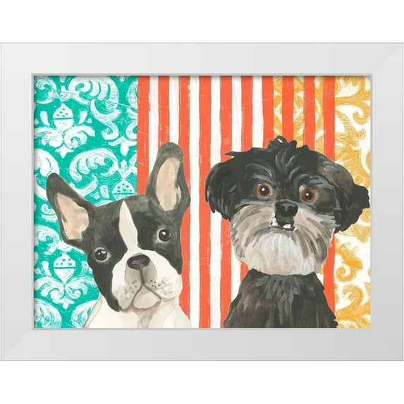 Vess, June Erica 14x12 White Modern Wood Framed Museum Art Print Titled - Parlor Pooch Collection A