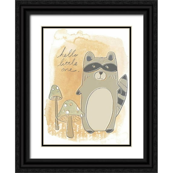 Vess, June Erica 14x18 Black Ornate Wood Framed with Double Matting Museum Art Print Titled - Woodland Whimsy IV