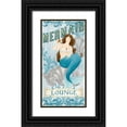 thumbnail image 1 of Vess, June Erica 14x24 Black Ornate Wood Framed with Double Matting Museum Art Print Titled - Mermaid I, 1 of 4