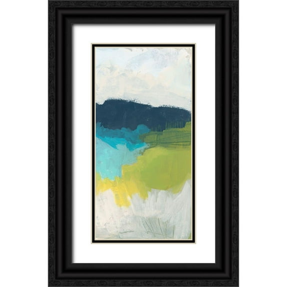 Vess, June Erica 14x24 Black Ornate Wood Framed with Double Matting Museum Art Print Titled - Valley Grandure IV