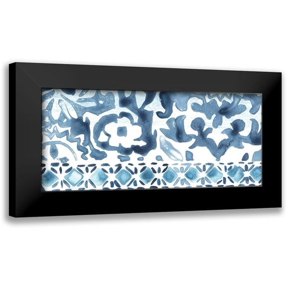 Vess, June Erica 14x8 Black Modern Framed Museum Art Print Titled - Indigo Sampler Collection D
