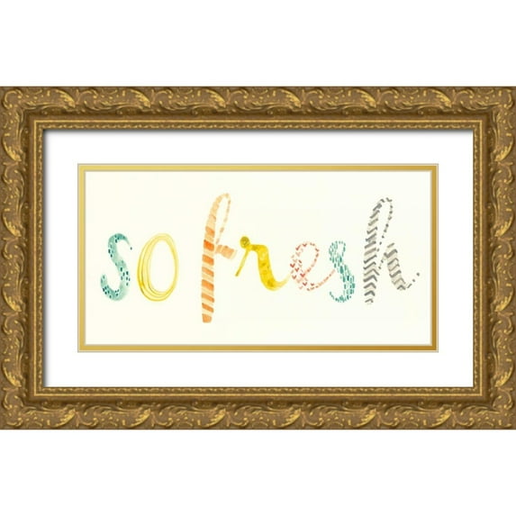Vess, June Erica 14x9 Gold Ornate Wood Framed with Double Matting Museum Art Print Titled - Fresh and Clean I