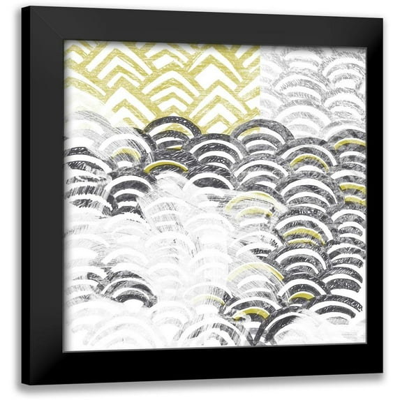 Vess, June Erica 15x15 Black Modern Framed Museum Art Print Titled - Block Print Abstract III