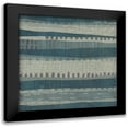thumbnail image 1 of Vess, June Erica 15x15 Black Modern Framed Museum Art Print Titled - Blue Dusk Textile II, 1 of 5