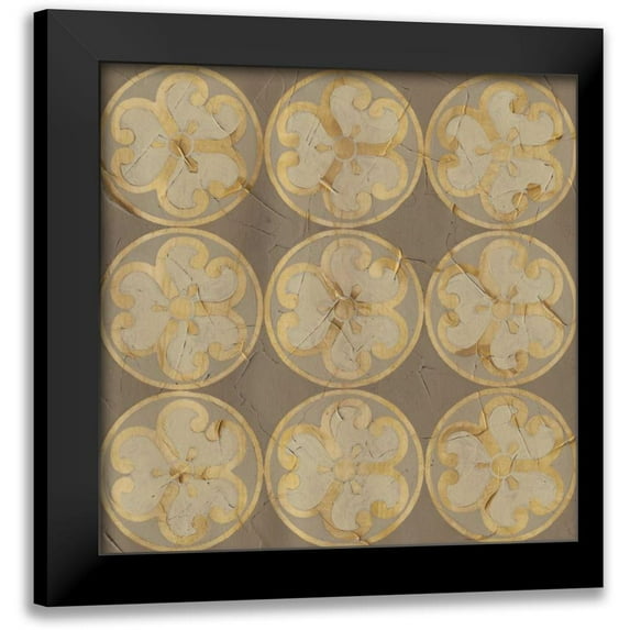 Vess, June Erica 15x15 Black Modern Framed Museum Art Print Titled - Golden Trellis IX