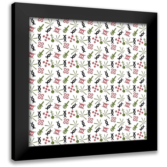 Vess, June Erica 15x15 Black Modern Framed Museum Art Print Titled - Kwanzaa Celebration Collection H