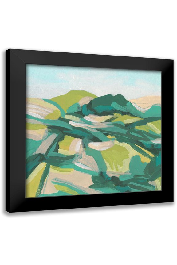 Vess, June Erica 15x15 Black Modern Framed Museum Art Print Titled - Layered Topography II