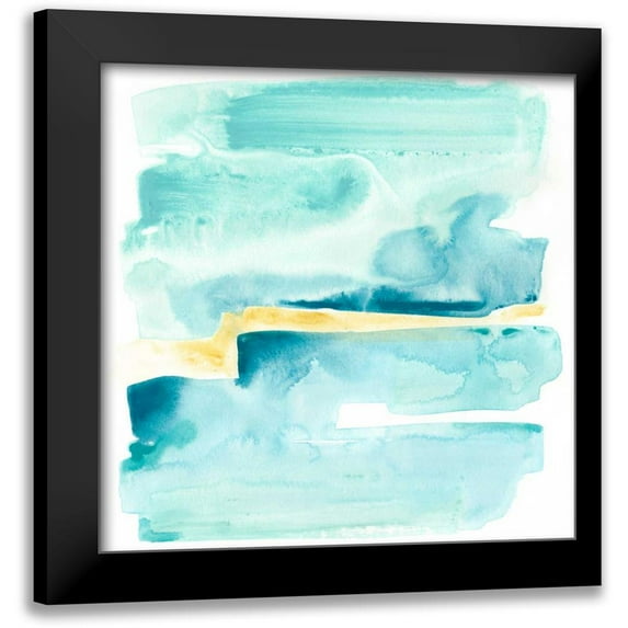 Vess, June Erica 15x15 Black Modern Framed Museum Art Print Titled - Liquid Shoreline IV