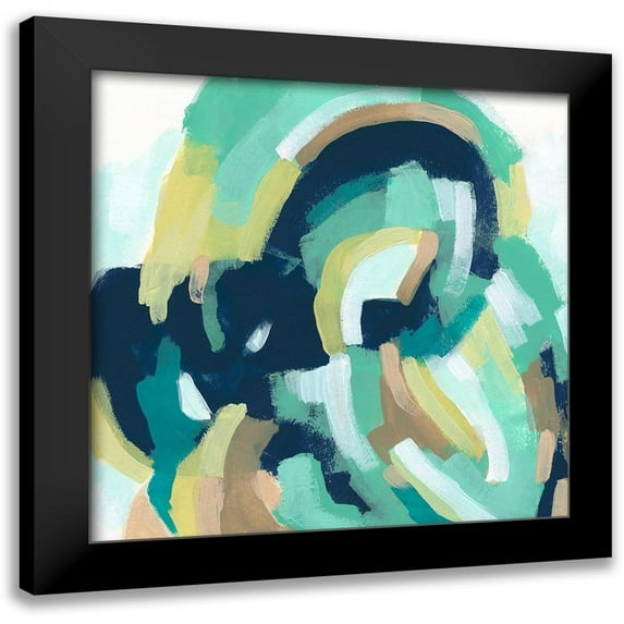 Vess, June Erica 15x15 Black Modern Framed Museum Art Print Titled - Mint Synergy I