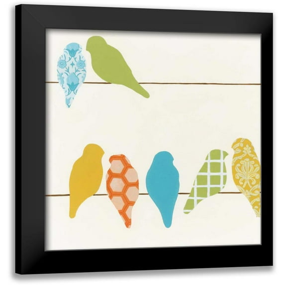 Vess, June Erica 15x15 Black Modern Framed Museum Art Print Titled - Patterned Perch IV