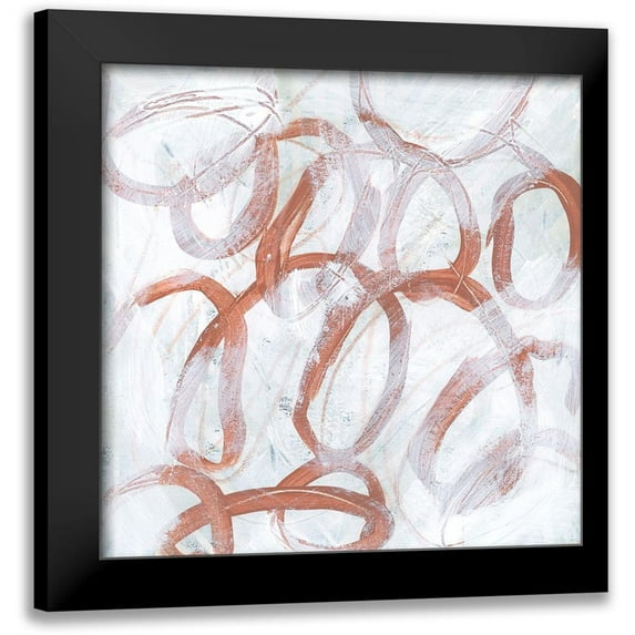 Vess, June Erica 15x15 Black Modern Framed Museum Art Print Titled - Rust Thread IV