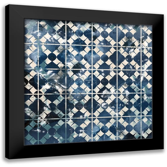 Vess, June Erica 15x15 Black Modern Framed Museum Art Print Titled - Tile-Dye V