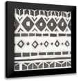 thumbnail image 1 of Vess, June Erica 15x15 Black Modern Framed Museum Art Print Titled - Tribal Textile IV, 1 of 5