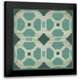 thumbnail image 1 of Vess, June Erica 15x15 Black Modern Framed Museum Art Print Titled - Verdigris Garden Tile IV, 1 of 5