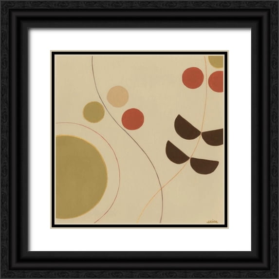 Vess, June Erica 15x15 Black Ornate Wood Framed with Double Matting Museum Art Print Titled - Autumn Orbit III