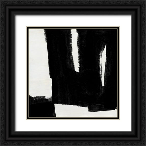 Vess, June Erica 15x15 Black Ornate Wood Framed with Double Matting Museum Art Print Titled - Block Brushwork VII