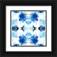 thumbnail image 1 of Vess, June Erica 15x15 Black Ornate Wood Framed with Double Matting Museum Art Print Titled - Blue Kaleidoscope I, 1 of 4