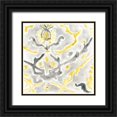 thumbnail image 1 of Vess, June Erica 15x15 Black Ornate Wood Framed with Double Matting Museum Art Print Titled - Citron Damask Tile VI, 1 of 4