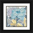 thumbnail image 1 of Vess, June Erica 15x15 Black Ornate Wood Framed with Double Matting Museum Art Print Titled - Etched Indigo Fresco I, 1 of 4