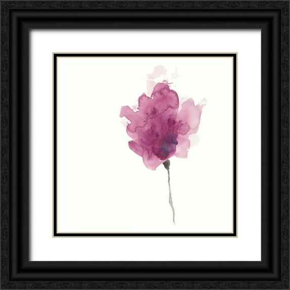 Vess, June Erica 15x15 Black Ornate Wood Framed with Double Matting Museum Art Print Titled - Expressive Blooms I