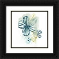 thumbnail image 1 of Vess, June Erica 15x15 Black Ornate Wood Framed with Double Matting Museum Art Print Titled - Floral Offset II, 1 of 4