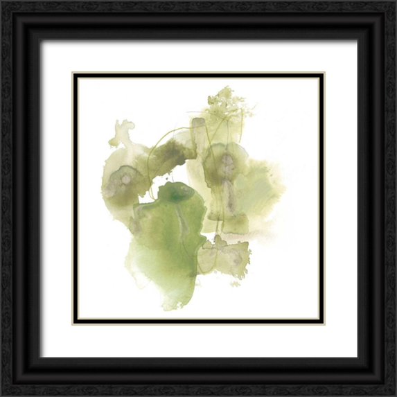 Vess, June Erica 15x15 Black Ornate Wood Framed with Double Matting Museum Art Print Titled - Foliose Gesture I