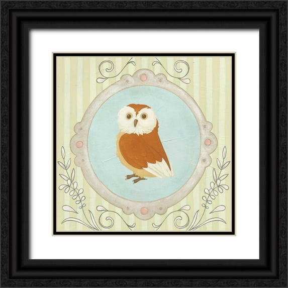 Vess, June Erica 15x15 Black Ornate Wood Framed with Double Matting Museum Art Print Titled - Forest Cameo V