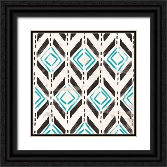 Vess, June Erica 15x15 Black Ornate Wood Framed with Double Matting Museum Art Print Titled - Kitwe VI