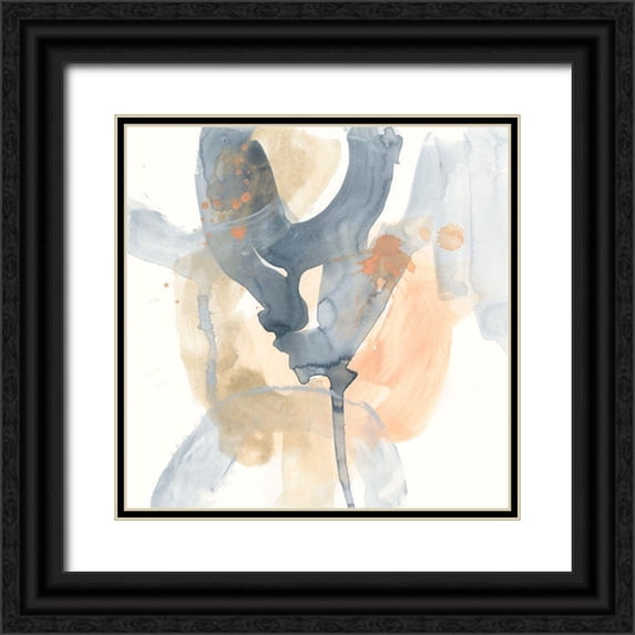 Vess, June Erica 15x15 Black Ornate Wood Framed with Double Matting Museum Art Print Titled - Liquid Blueprint VI