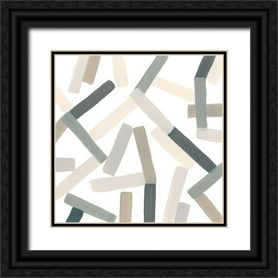 Vess, June Erica 15x15 Black Ornate Wood Framed with Double Matting Museum Art Print Titled - Matchstick Jumble IV