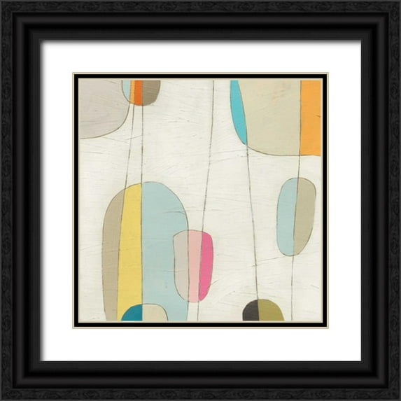 Vess, June Erica 15x15 Black Ornate Wood Framed with Double Matting Museum Art Print Titled - Molecular Motion IV