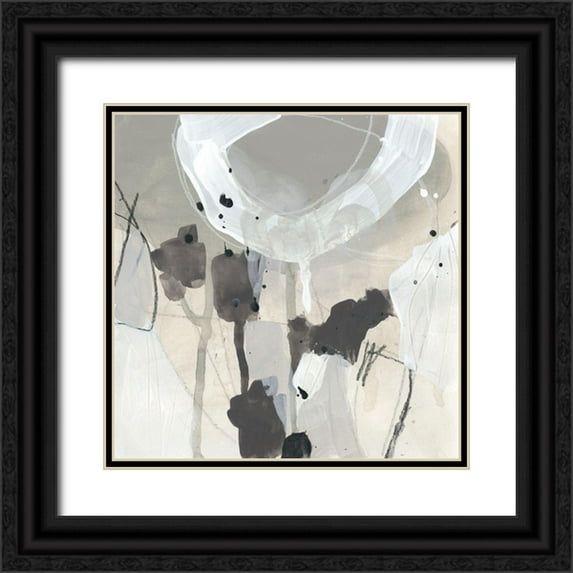 Vess, June Erica 15x15 Black Ornate Wood Framed with Double Matting Museum Art Print Titled - Neutral Circuit II
