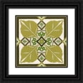 thumbnail image 1 of Vess, June Erica 15x15 Black Ornate Wood Framed with Double Matting Museum Art Print Titled - Non-Embellished Palm Motif III, 1 of 4
