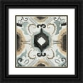 thumbnail image 1 of Vess, June Erica 15x15 Black Ornate Wood Framed with Double Matting Museum Art Print Titled - Offset Textile III, 1 of 4