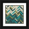 thumbnail image 1 of Vess, June Erica 15x15 Black Ornate Wood Framed with Double Matting Museum Art Print Titled - Parquet Prism II, 1 of 4