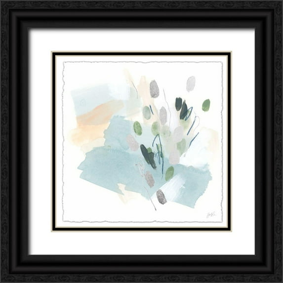 Vess, June Erica 15x15 Black Ornate Wood Framed with Double Matting Museum Art Print Titled - Pastel Integer I